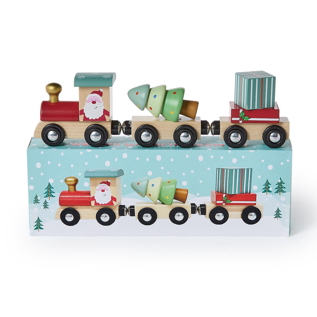 Santa's Wooden Magnetic Train Set