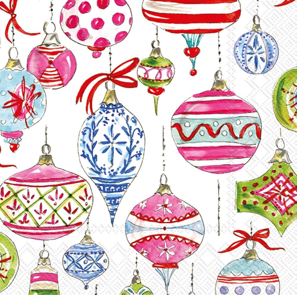 Merry Vintage Ornaments Napkins