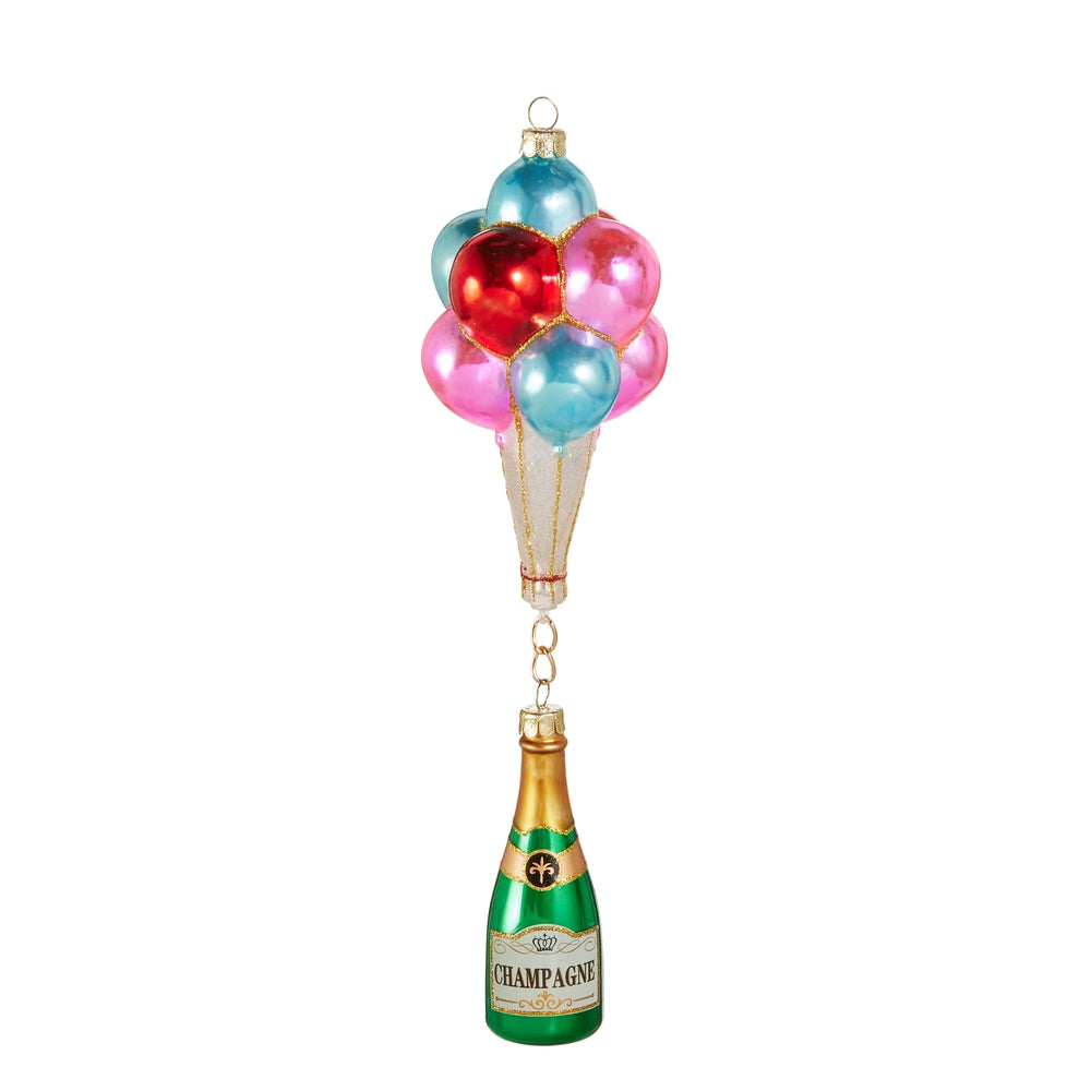 Balloons and Champagne Ornament