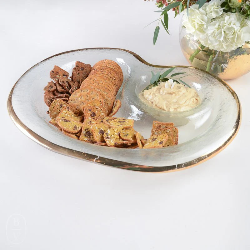 Roman Antique Chip and Dip Bowl