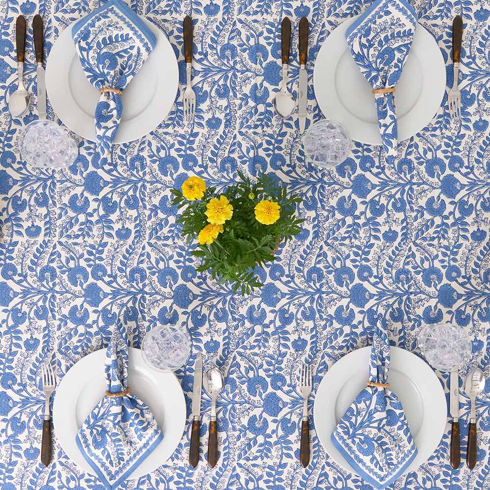 Cactus Flower Blue Napkin | Set of 4