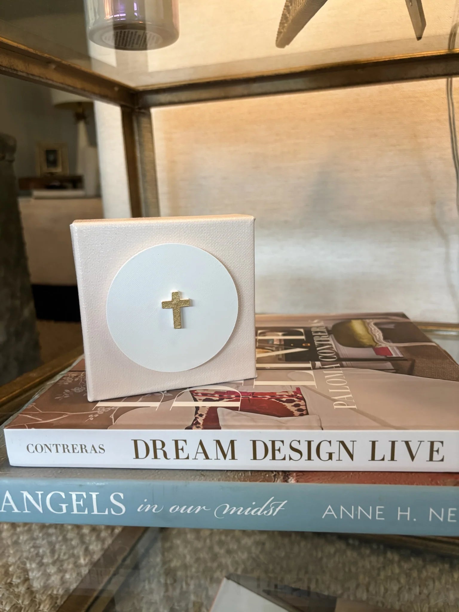 Tiny Cross Intaglio Canvas