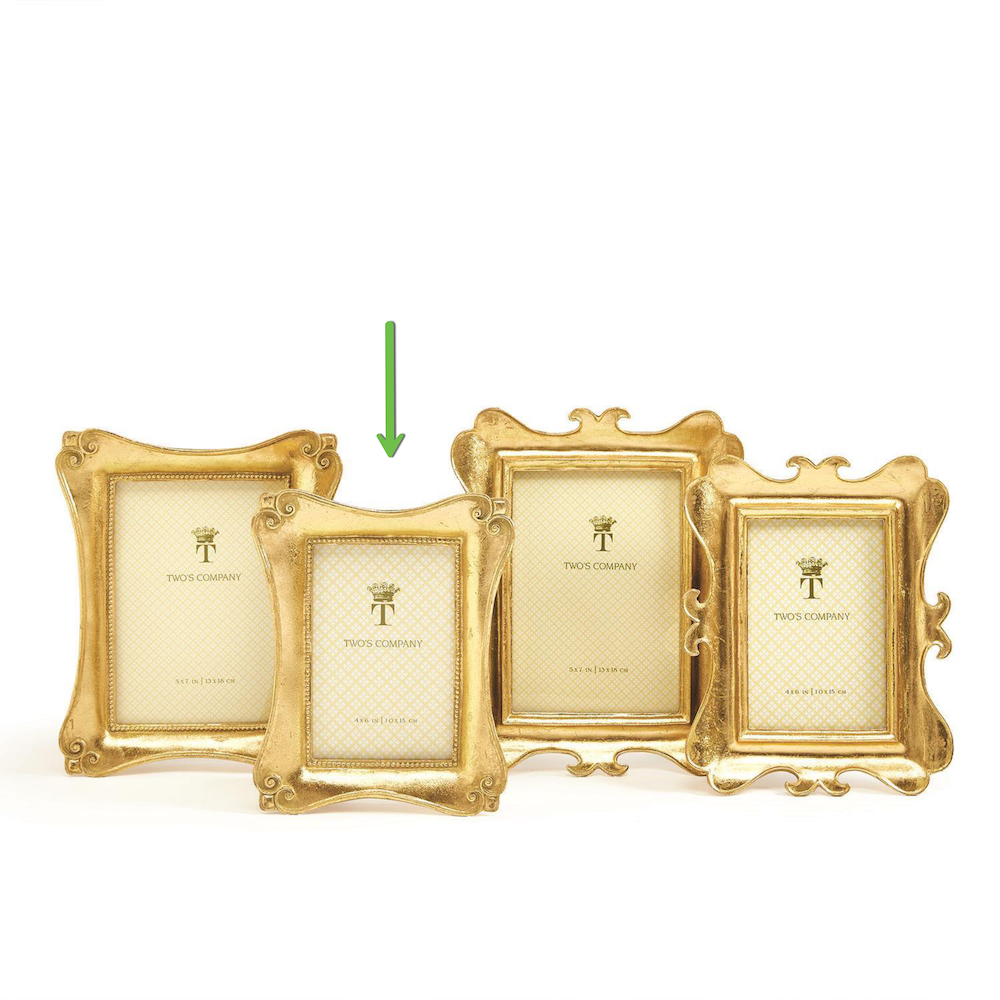 Gold Leaf Scroll 4x6 Frame