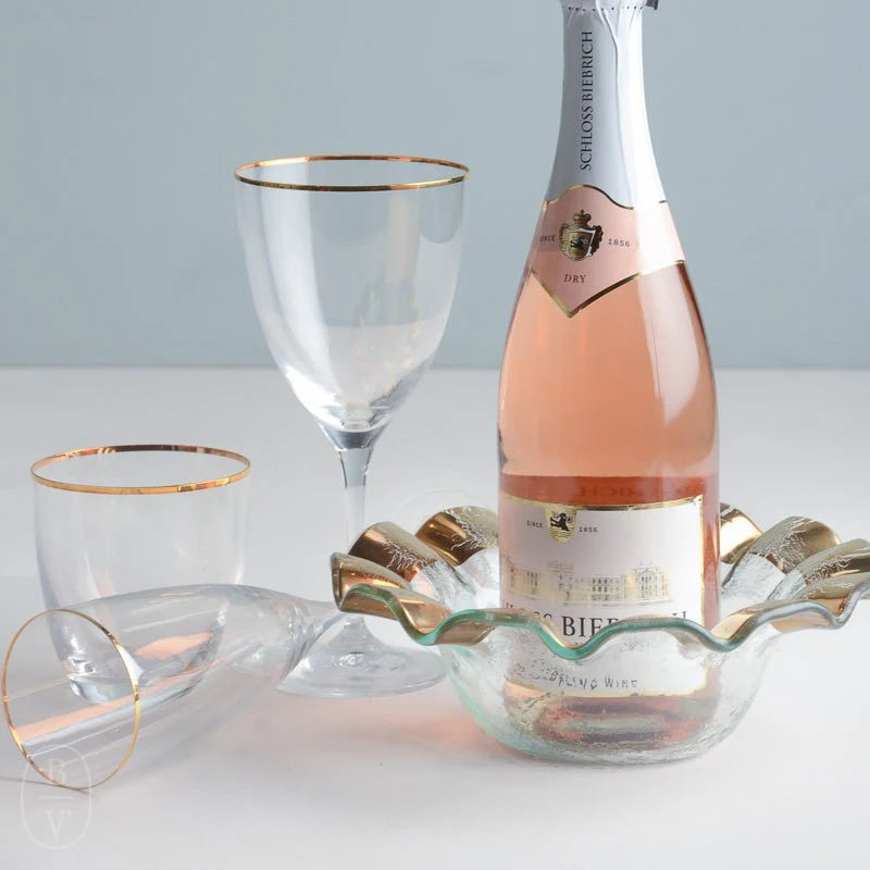 Ruffle Wine Coaster - Gold