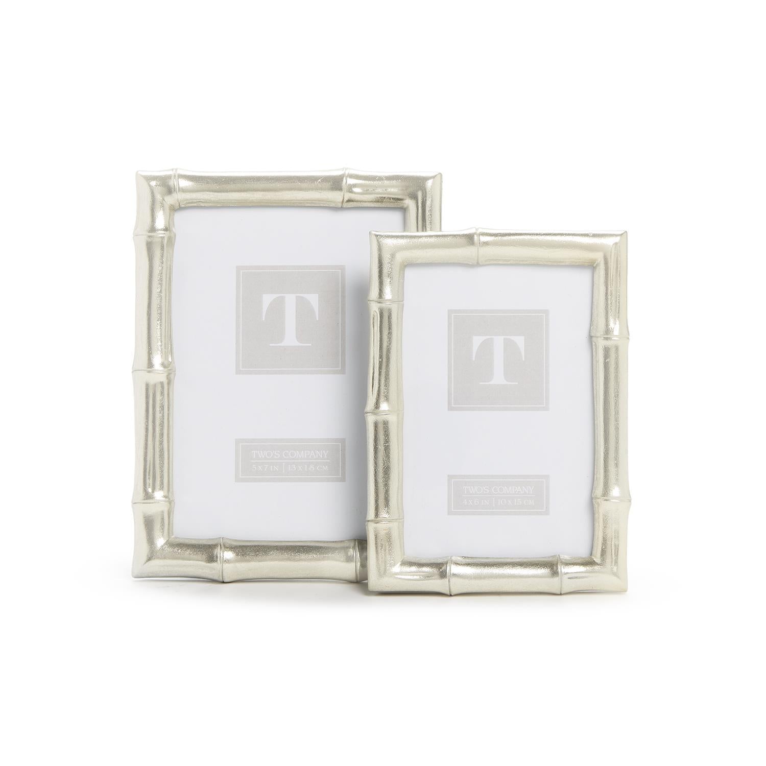 Silver Faux Bamboo Photo Frame | 5x7