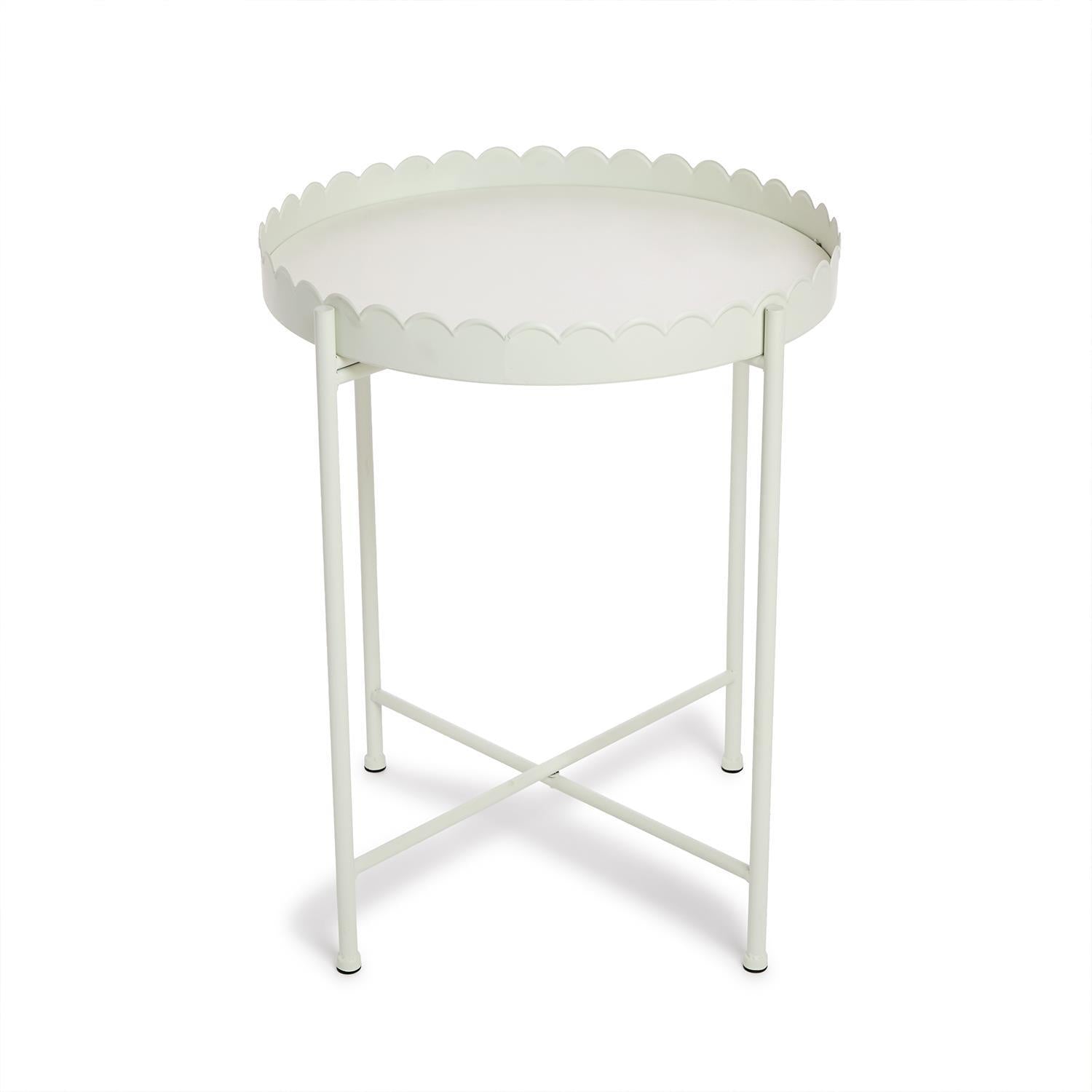 Scallop Edge Round Side/Accent Table