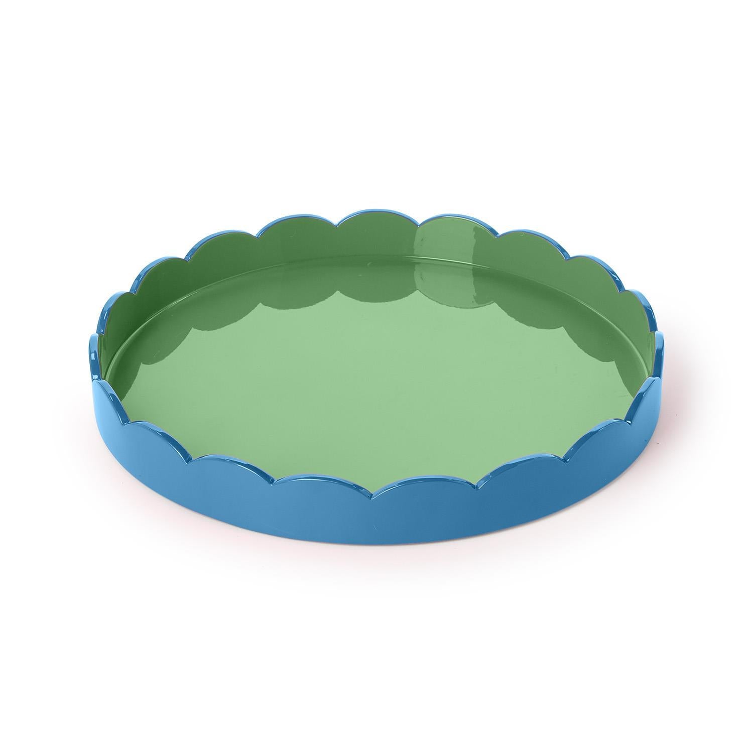 Scalloped Dual Tone Lacquered Tray