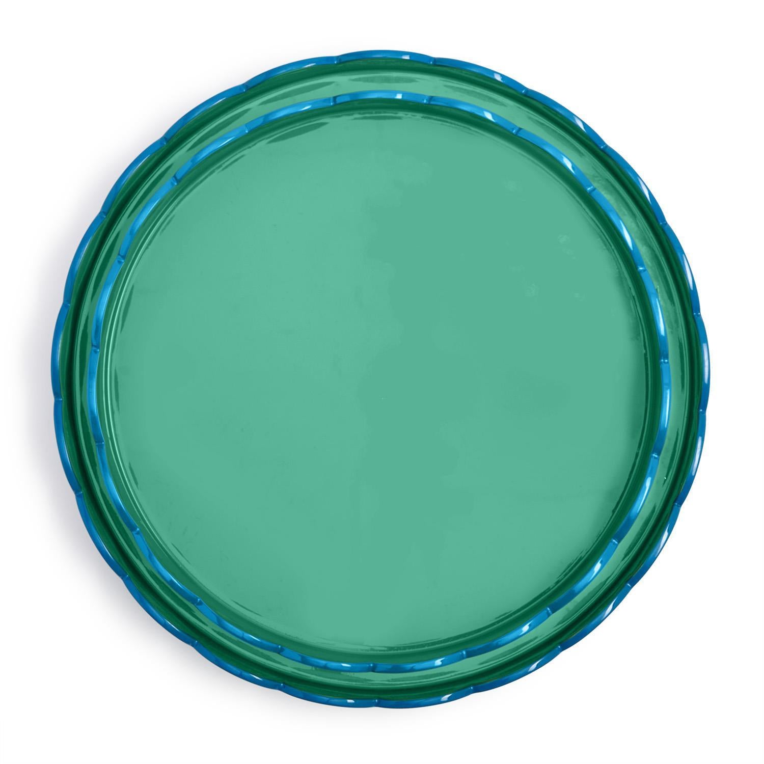 Scalloped Dual Tone Lacquered Tray