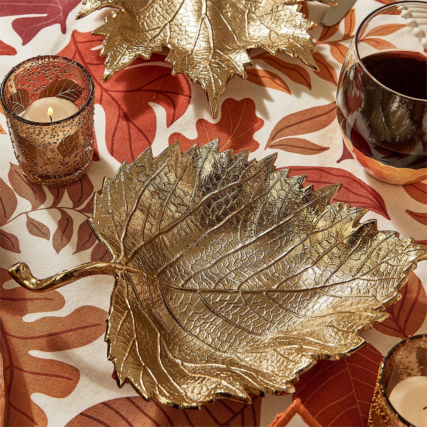 Golden Leaf Tray/Bowl