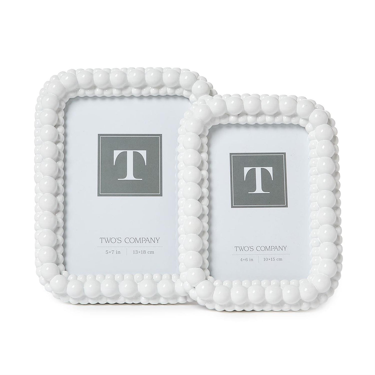 White Double Hobnail Photo Frame