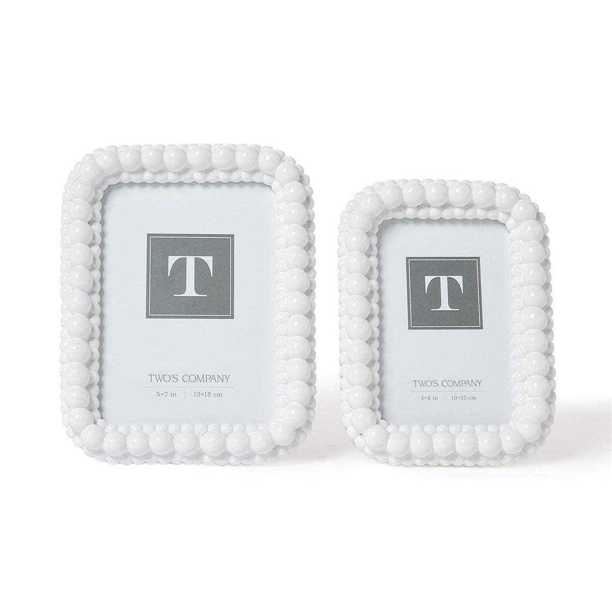 White Double Hobnail Photo Frame