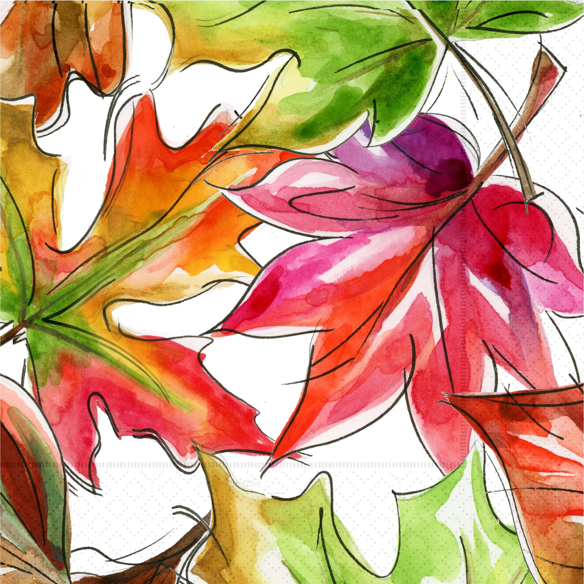 Harvest Whimsy Leaves Napkins