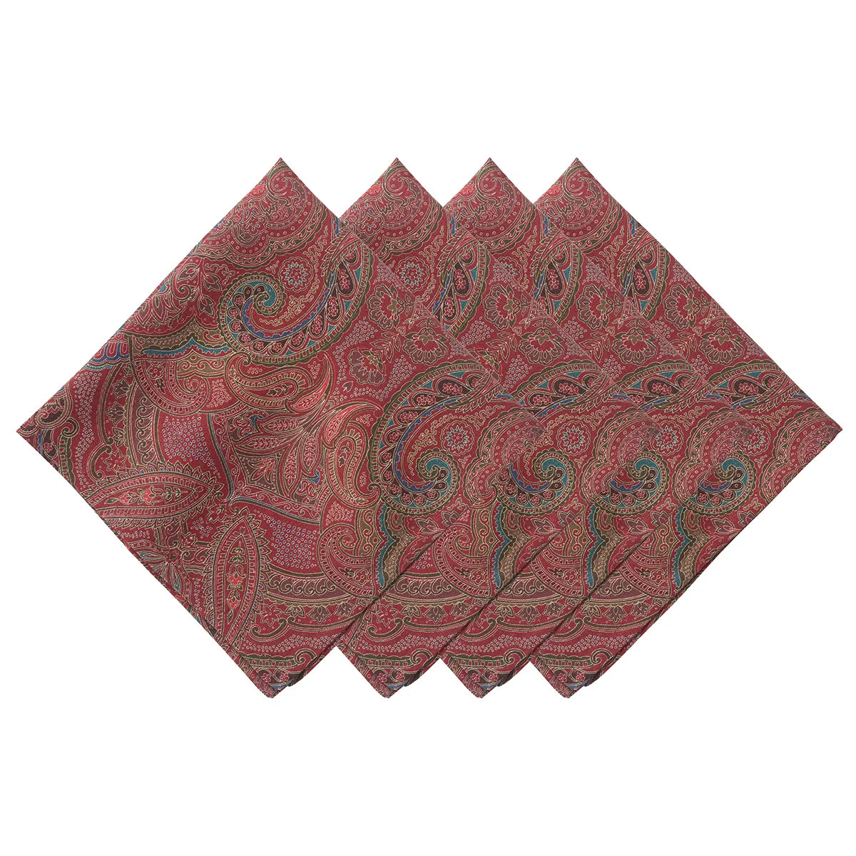 Paisley Napkin Set/4 Red