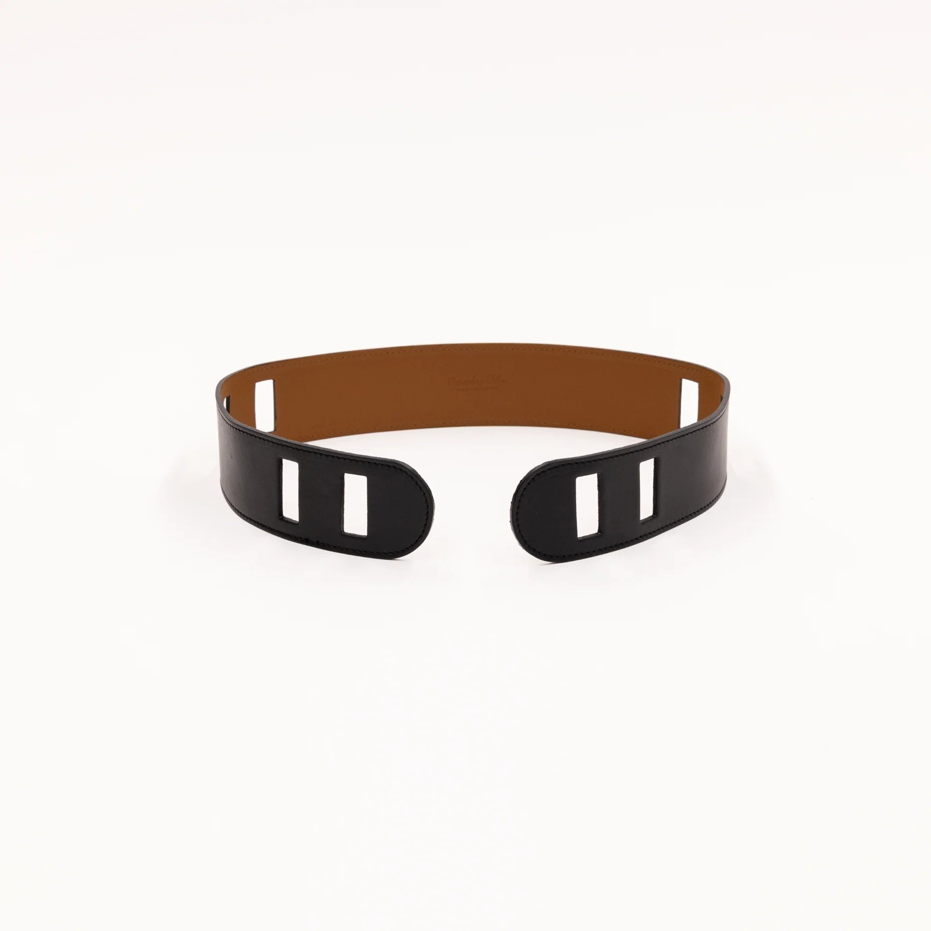 Wide Reversible Leather Belt