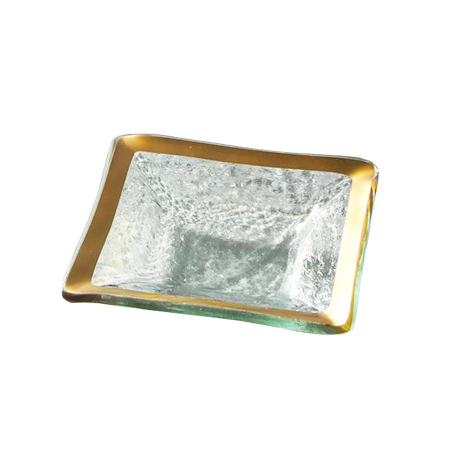 Roman Antique Small Square Dish - Gold