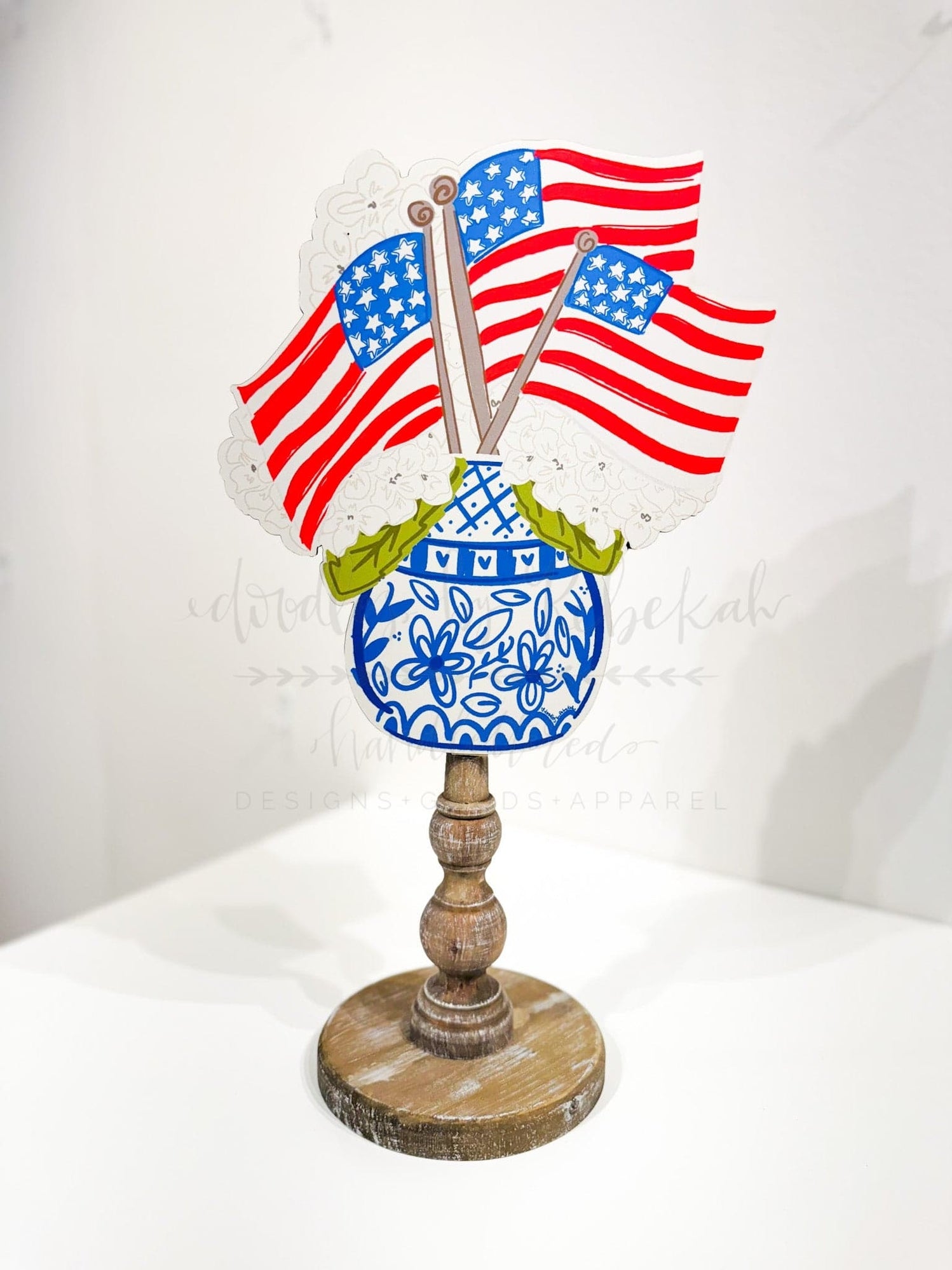 4th Flags/Hydrangea Topper