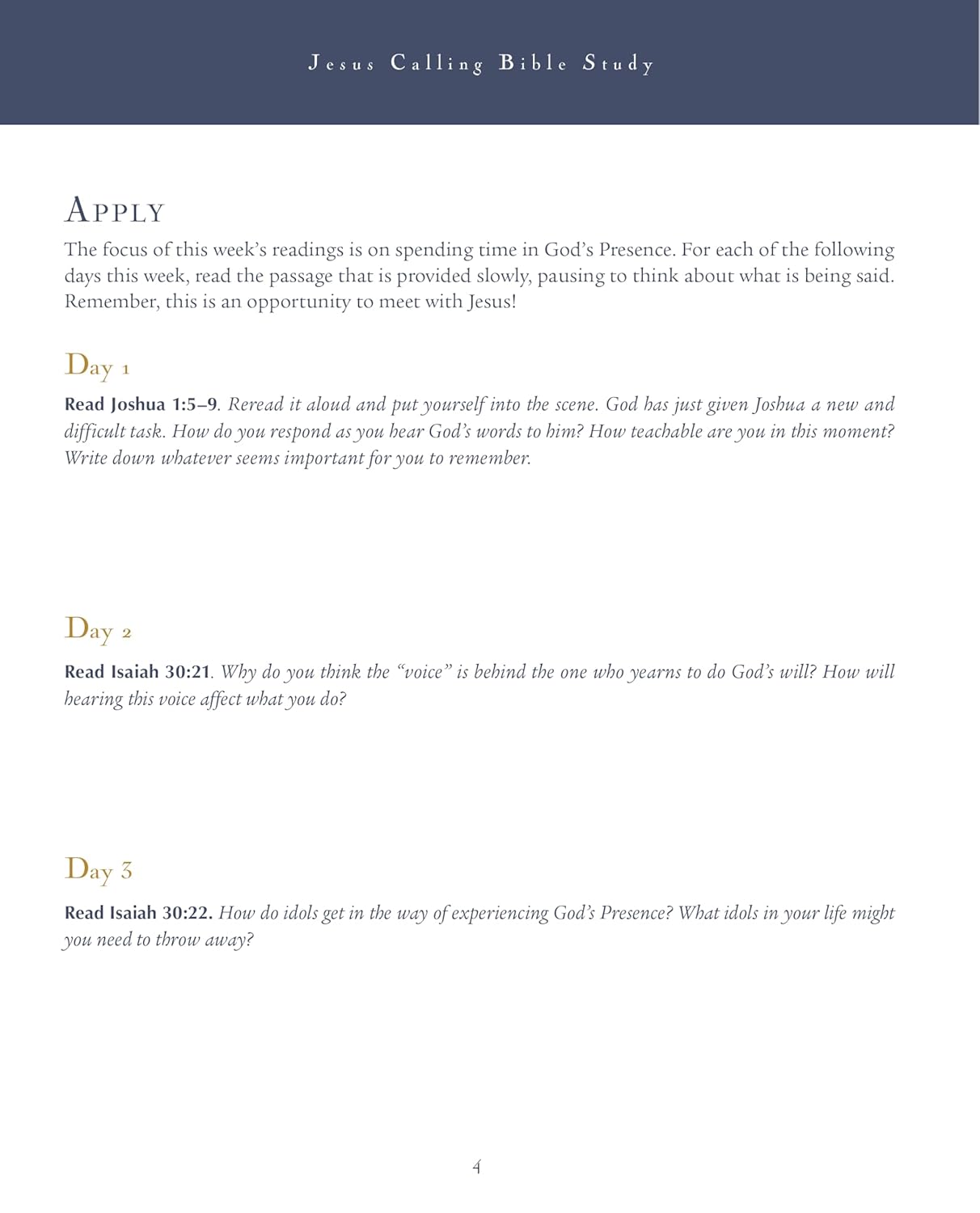 Jesus Calling 52-Week Bible Study: Experience the Presence of God
