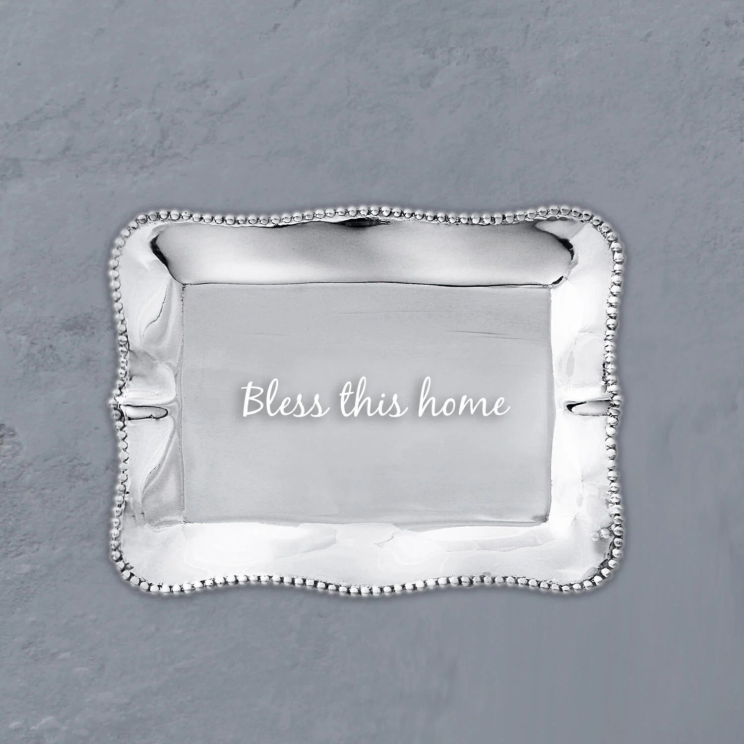 Giftables Pearl Denisse Rectangular Engraved Tray "Bless This Home"