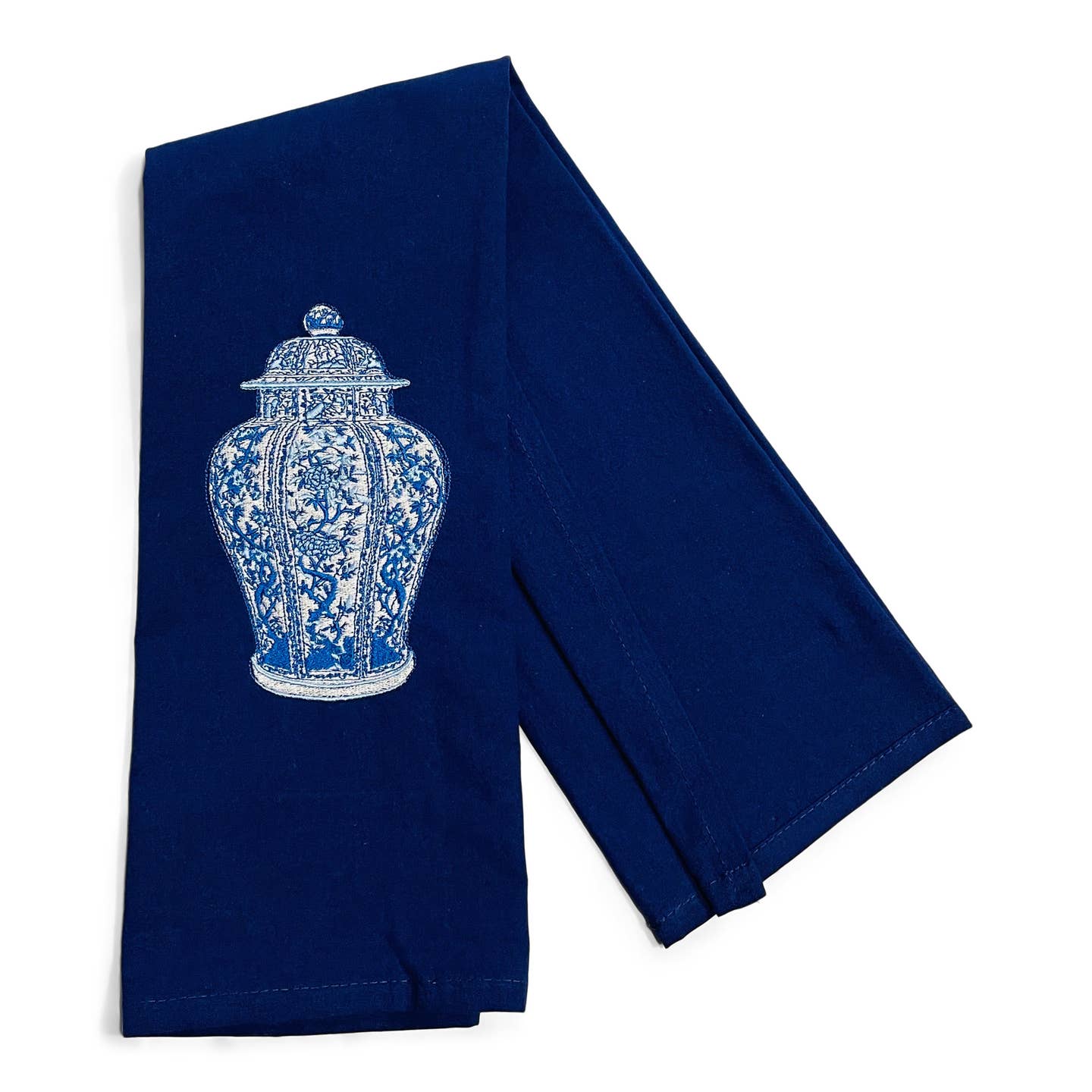 Ginger Jar on Navy Tea Towel