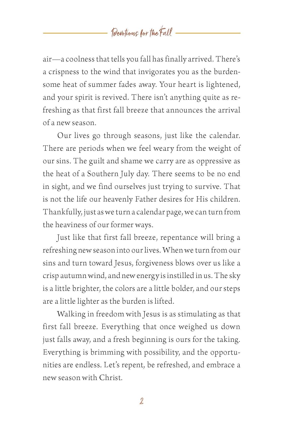 Devotions for the Fall