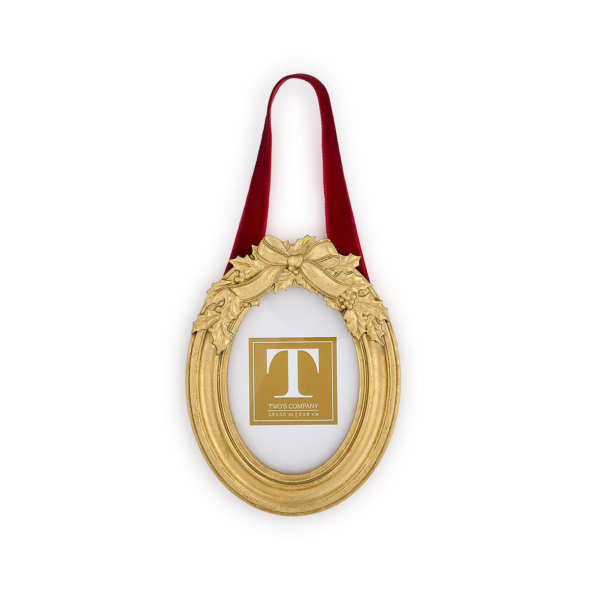 Holly Leaves Photo Frame Ornament