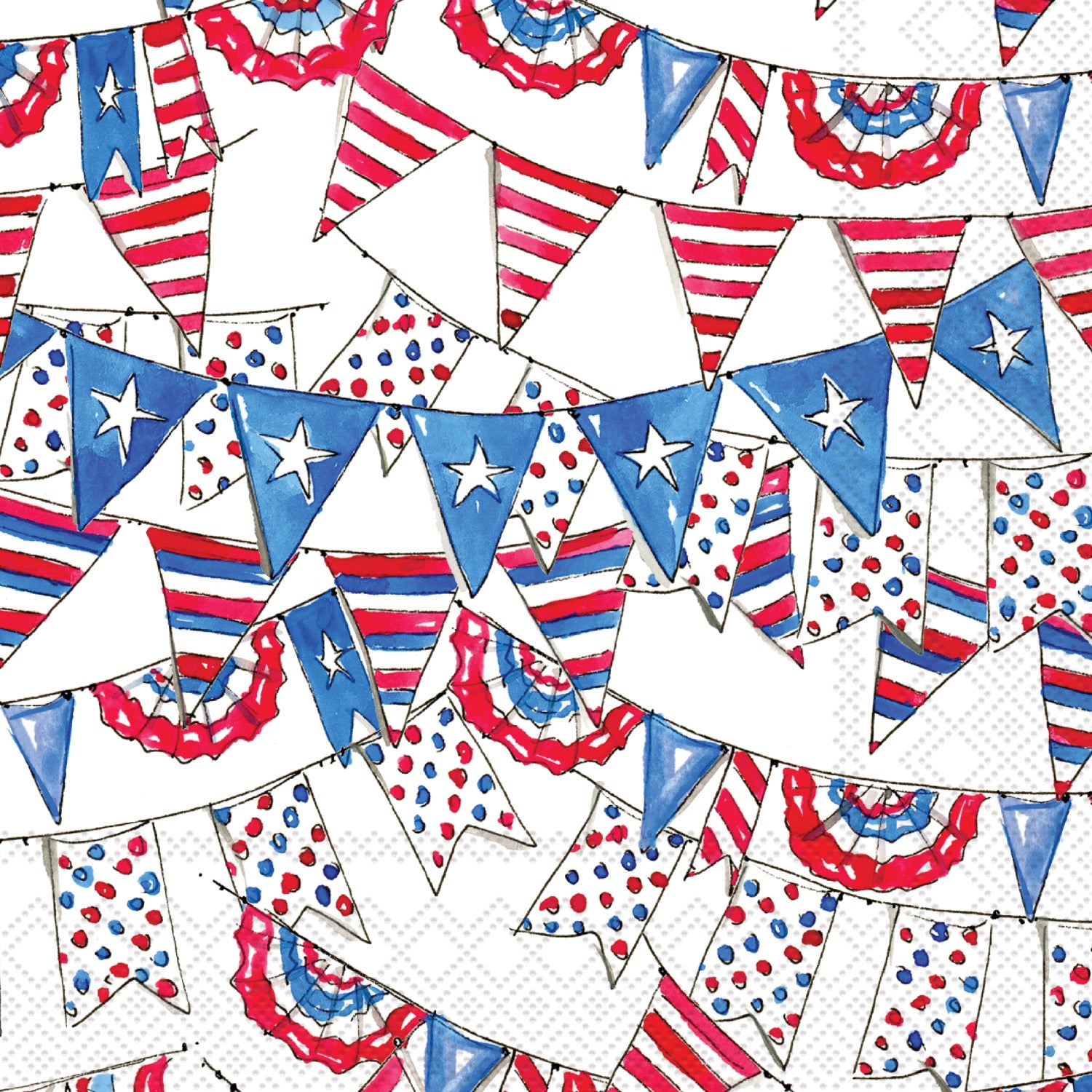 Patriotic Pennant Flag Paper Napkins