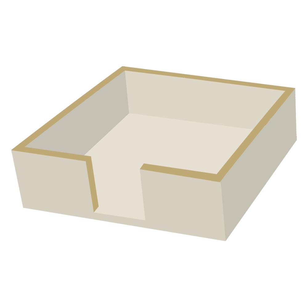 Wood Taupe/Gold Cocktail Holder