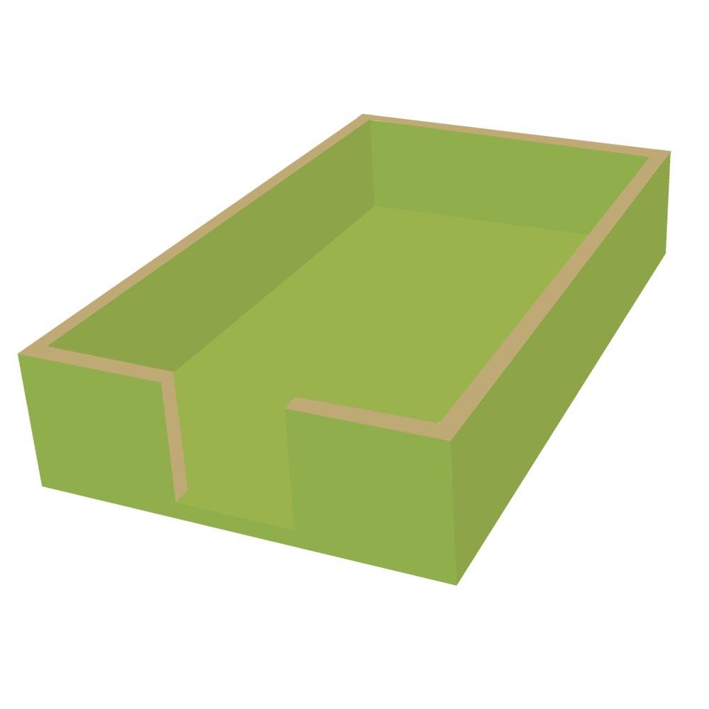 Moss/Gold Wood Guest Towel Holder