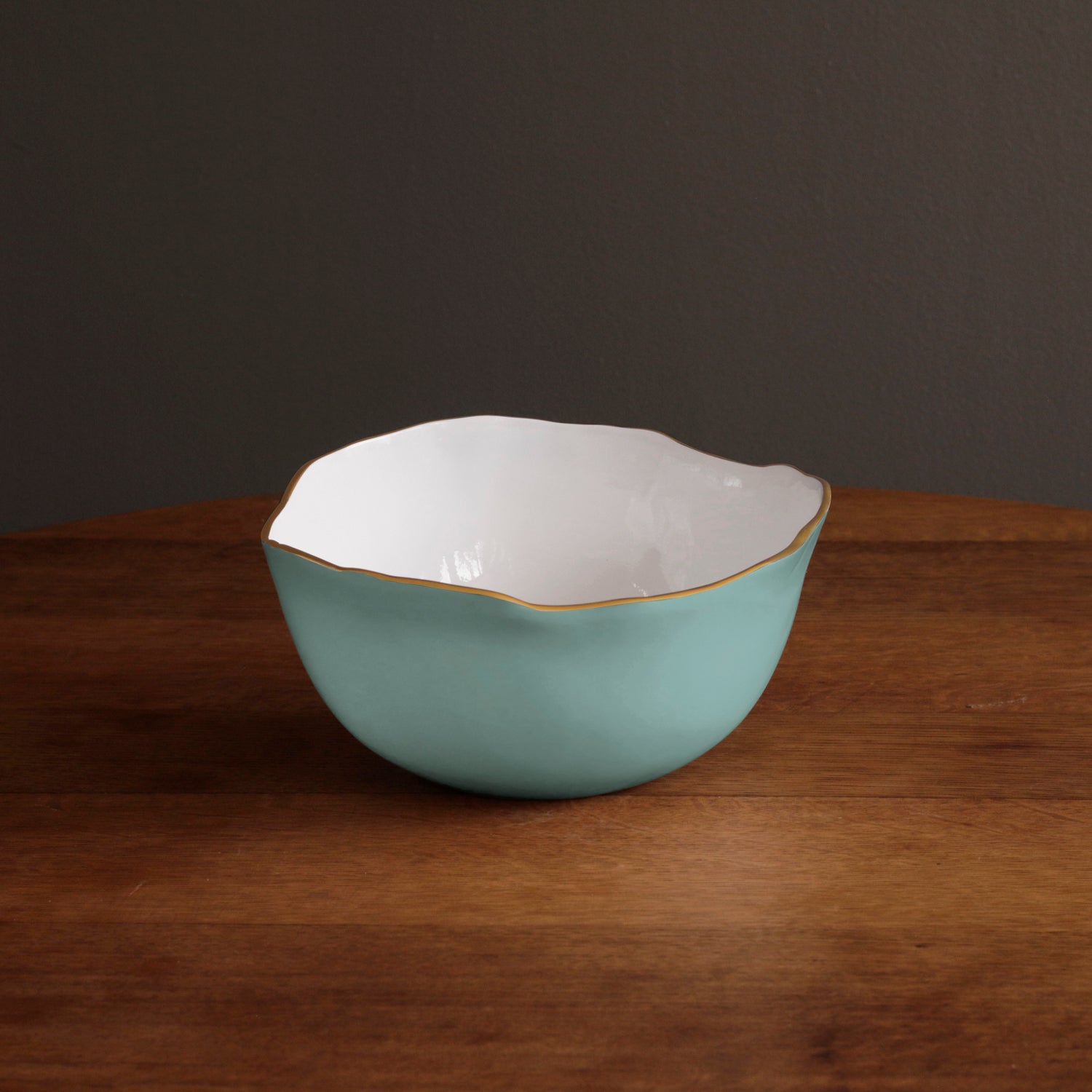 ENCANTO Osaka Large Bowl (Turquoise and White)