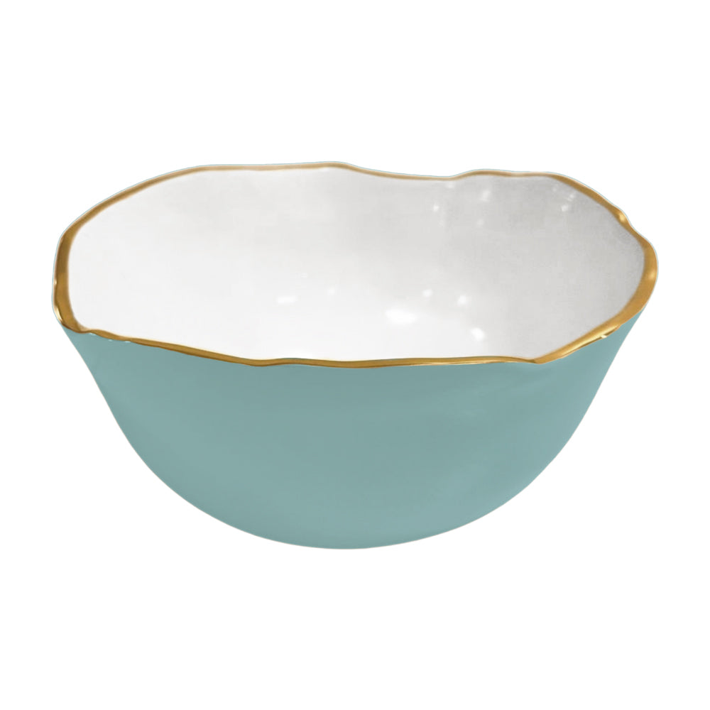 ENCANTO Osaka Large Bowl (Turquoise and White)