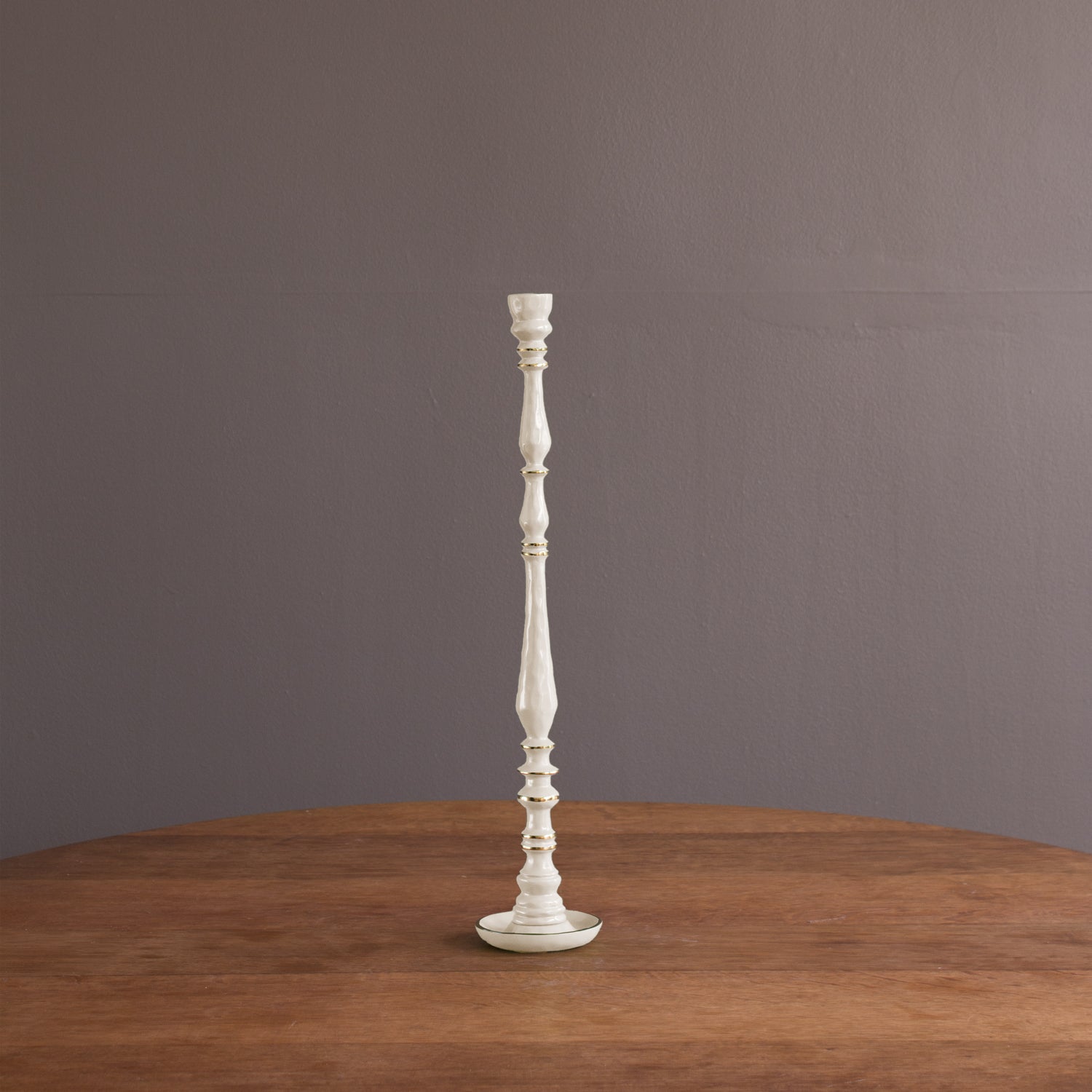 ENCANTO Crosby Large Candlestick Holder (Cream)