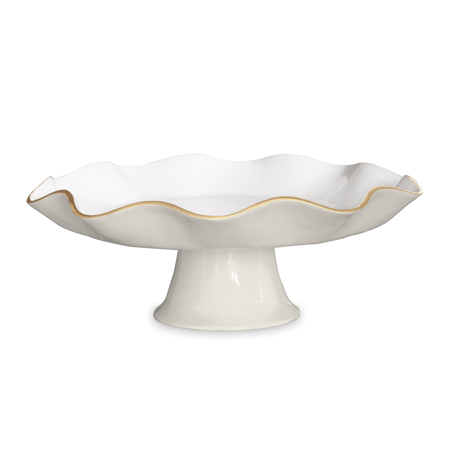 ENCANTO Carola Pedestal Cake Plate (Cream and White)