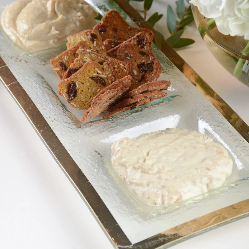 Roman Antique Three Section Tray