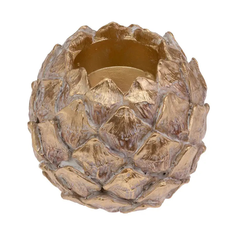 Gold Wash Pinecone Tealight
