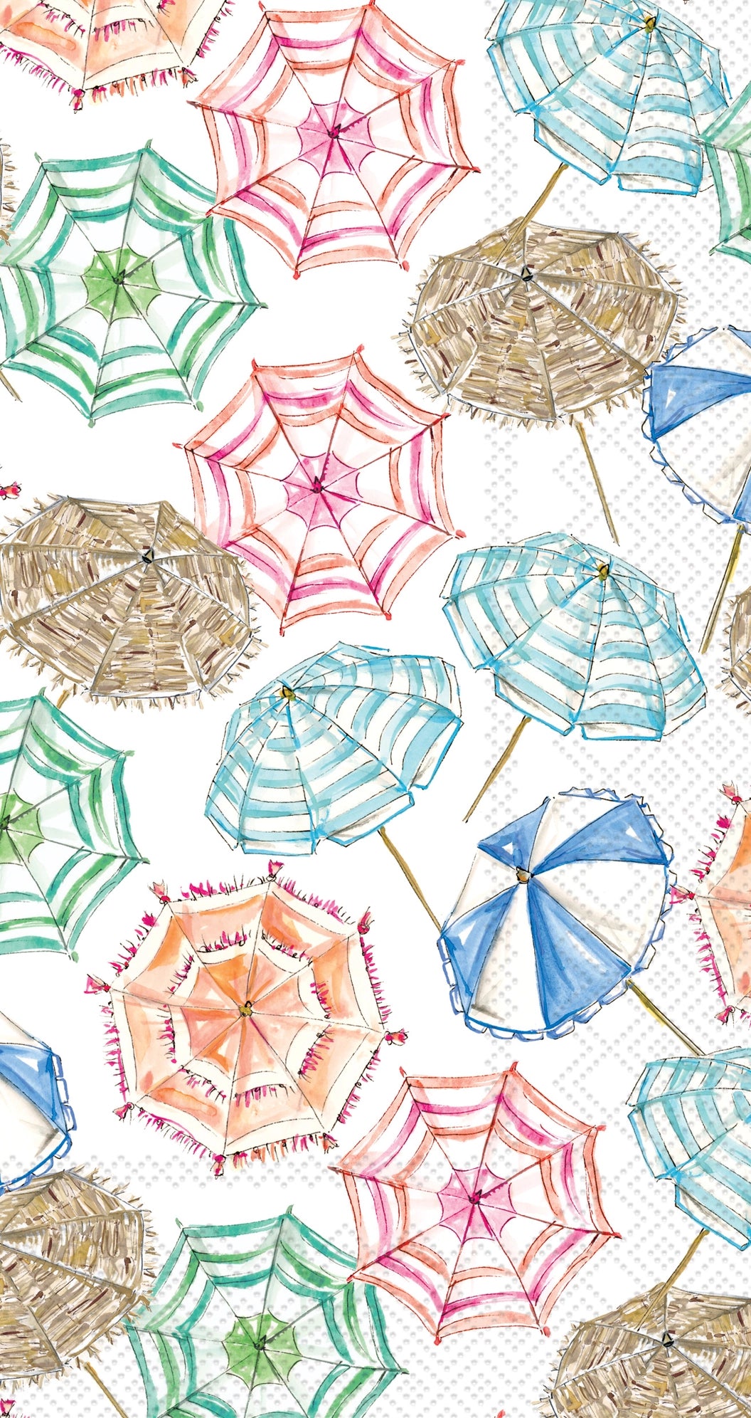 Coral Umbrella Paper Napkins