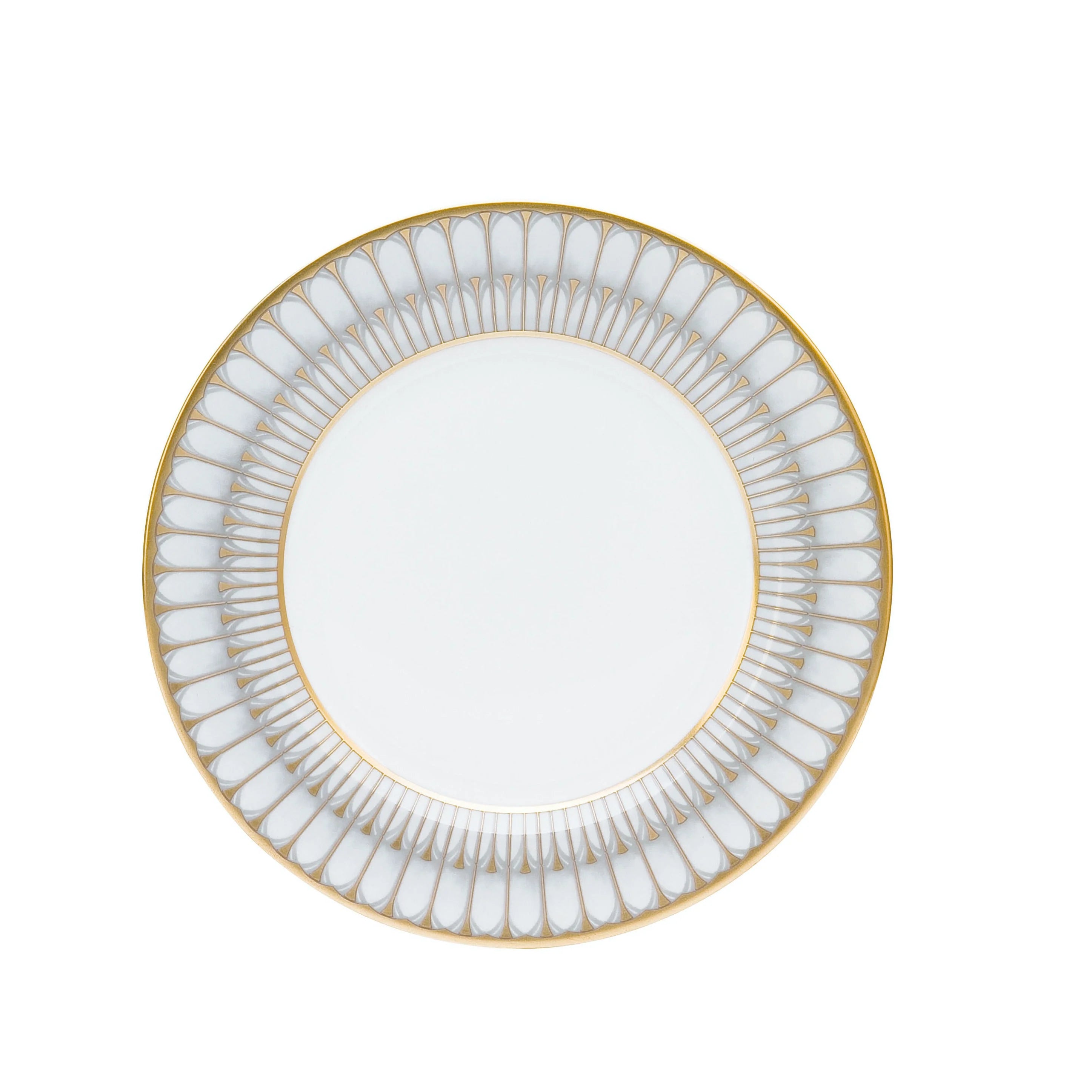 Arcades Grey and Gold Dessert Plate