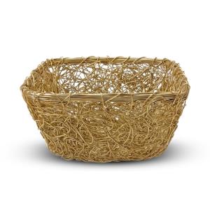 Gilded Twist Square Basket