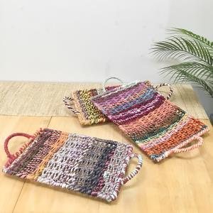 Large Colored Jute Tray