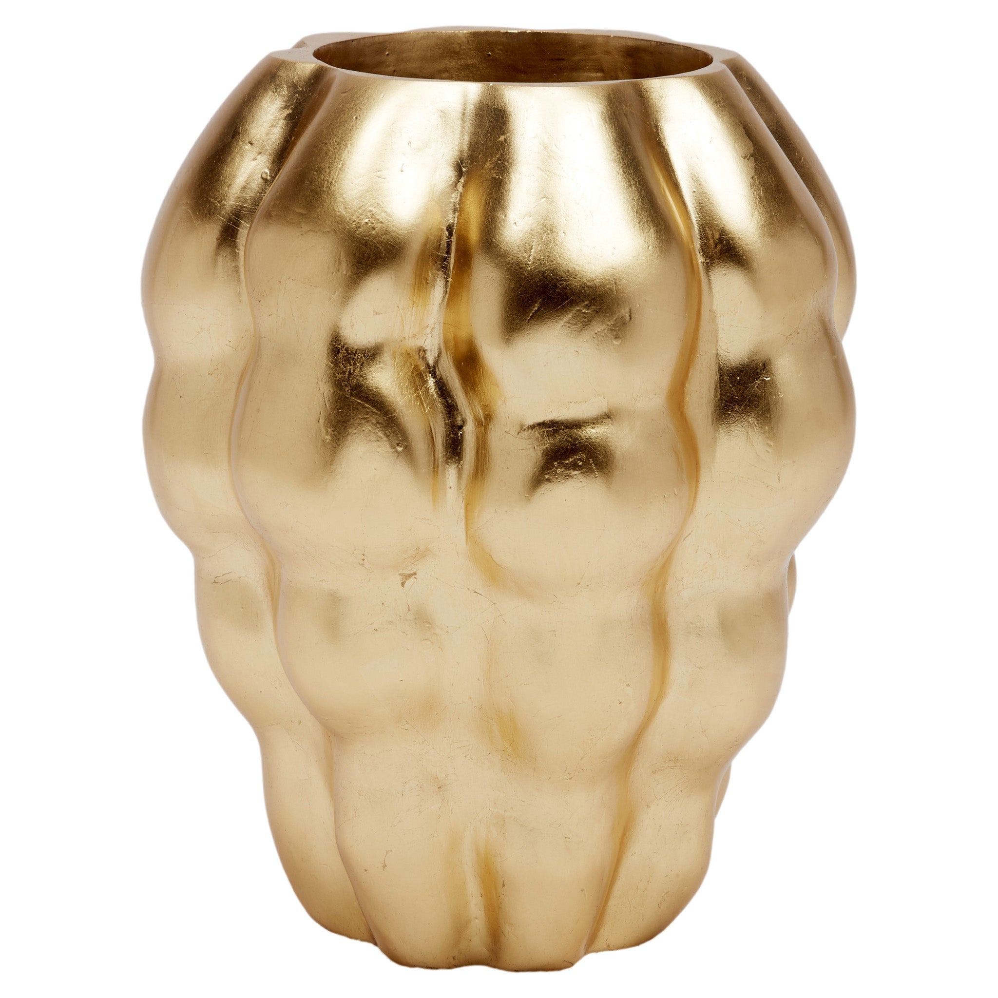 Otto Gold Leaf Finished Decorative Vase