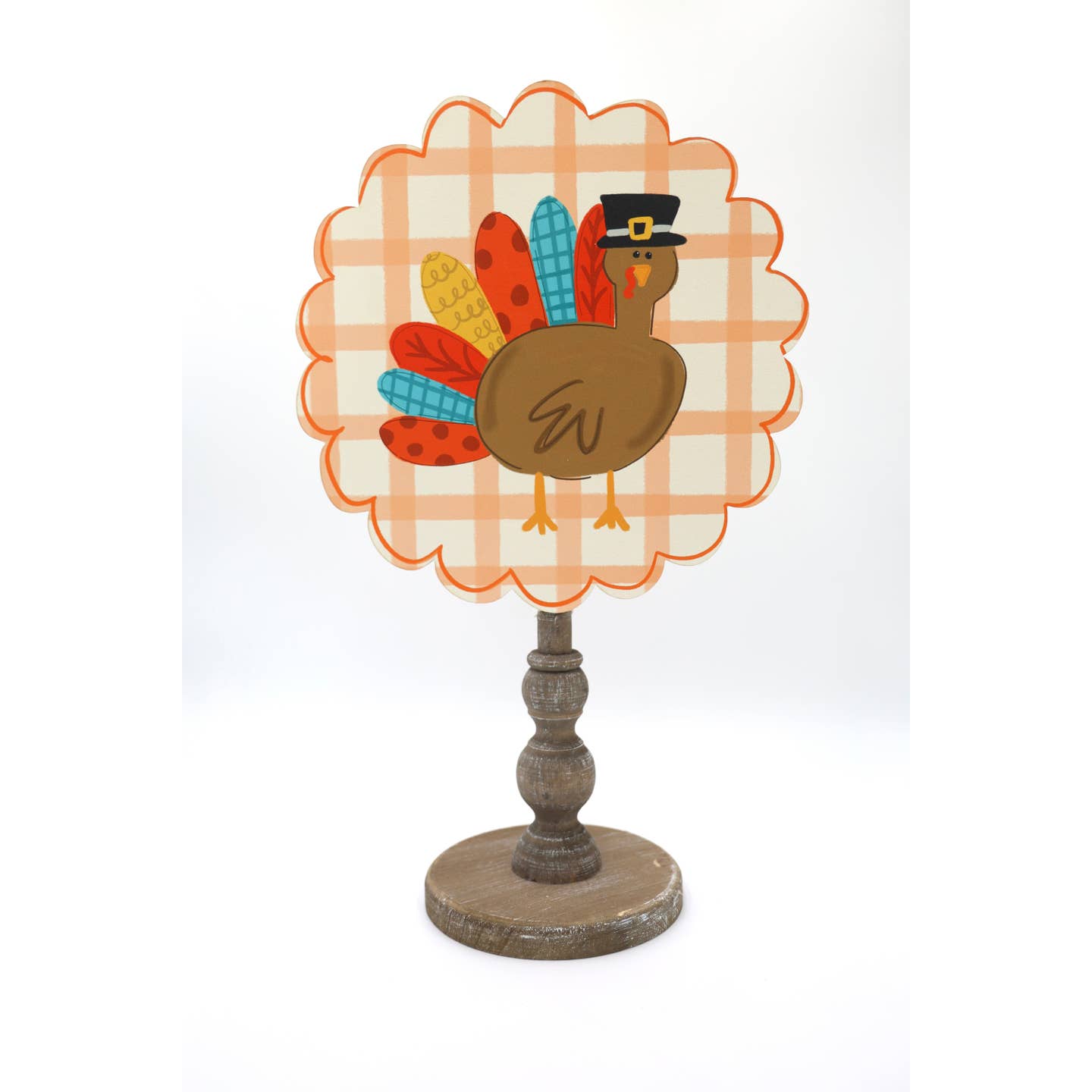 Patchy the Turkey Scalloped Topper