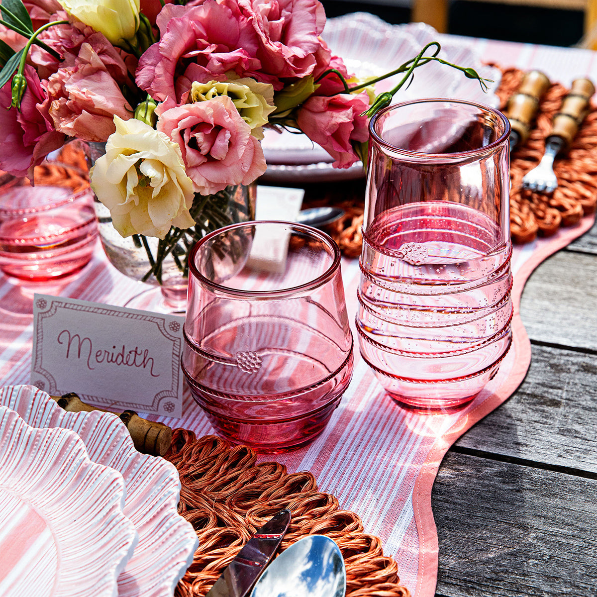 Amalia Acrylic Small Tumbler - Coral