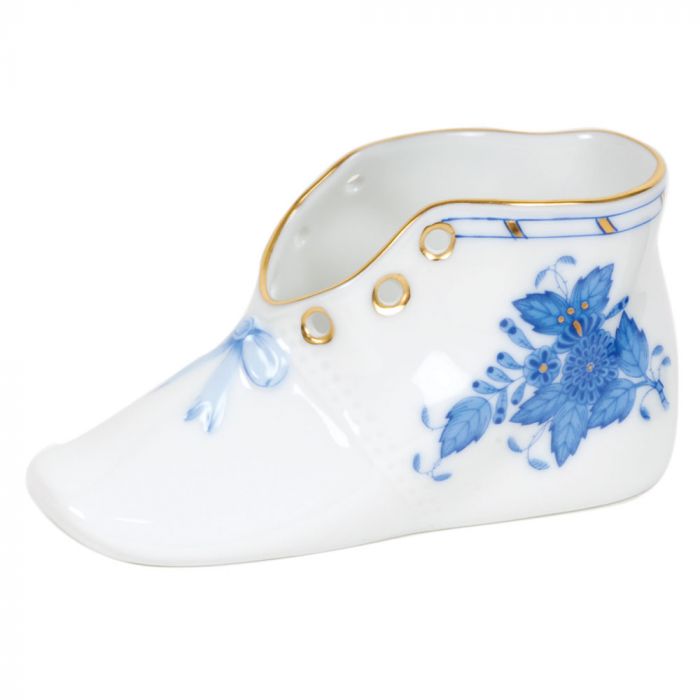 Baby Shoe - Blue Chinese Bouqet