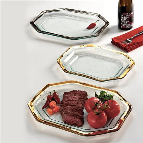 Roman Antique Steak Platter - Gold
