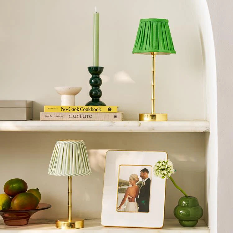 Tall Bamboo Lamp - Matte Gold