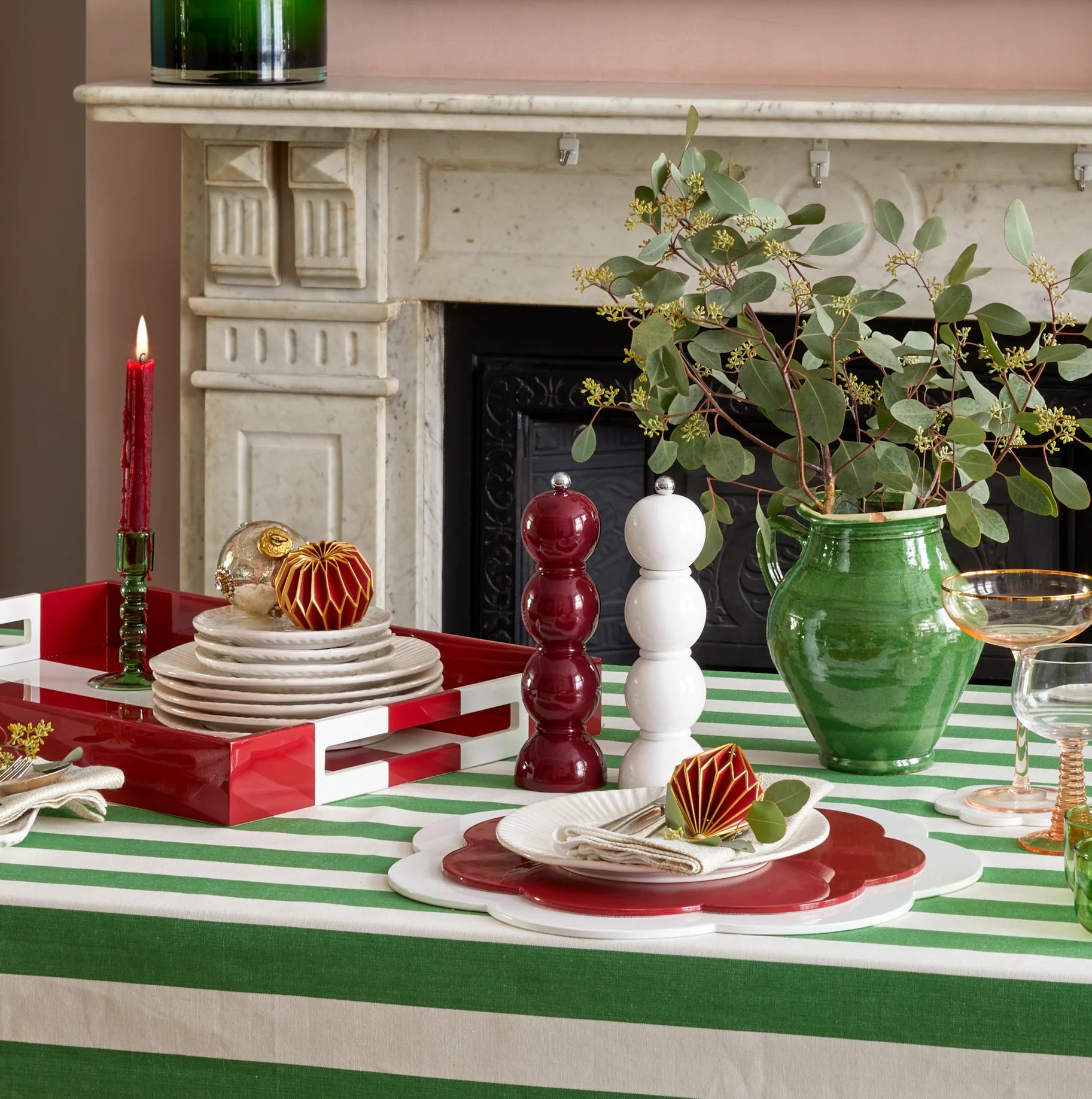 White Bobbin Salt or Pepper Mill