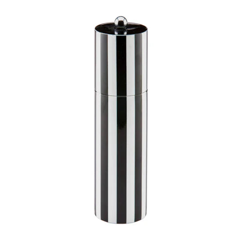 Black Striped Column Salt or Pepper Mill