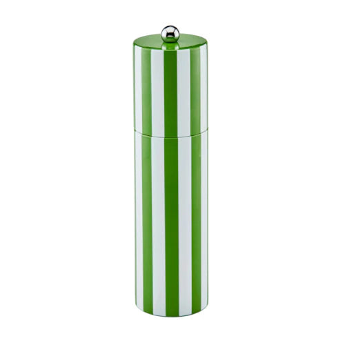Green Striped Column Salt or Pepper Mill