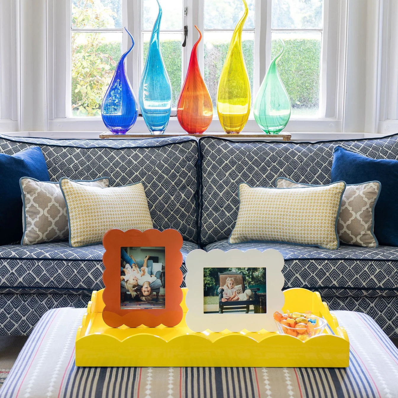 Orange Scalloped Lacquer Photo Frame | 5x7