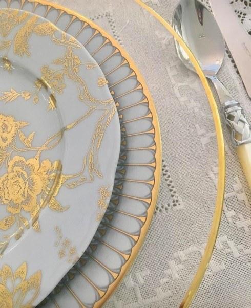 Deshoulieres Arcades Grey and Gold Dinner Plate