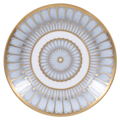Deschoulieres Arcades Grey and Gold Bread and Butter Plate